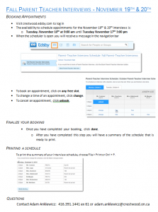 Booking appoinments